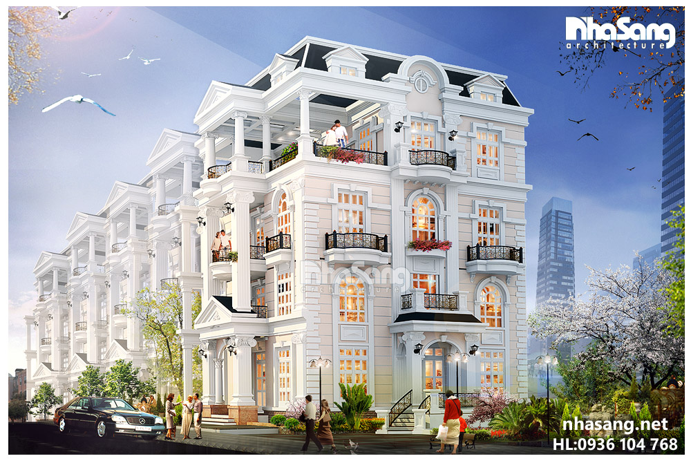 mẫu thiết kế nhà biệt thự kiểu pháp đẹp